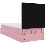vidaXL Okvir kreveta s madracima ružičasti 90x190cm baršunasti | shoptok.hr
