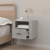  Zidni noćni ormarić siva boja betona 50x36x40 cm | shoptok.hr