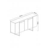 Hanah home komoda luxe white gold