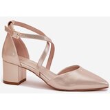 Sergio Leone Heels Made Of Eco Leather Gold SK830 | ePonuda.com