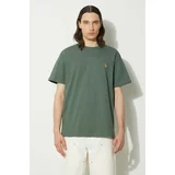 Carhartt WIP Pamučna majica Chase za muškarce, boja: zelena, bez uzorka, I026391.29YXX