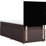 vidaXL box spring postelja z vzmetnico temno rjav 90x190 cm blago, (21291118) | Shoptok.si