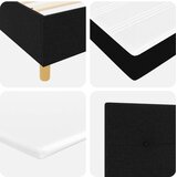  Posteljni okvir z vzmetnico Črna Tkanina 90 x 190 cm Vzmetnica, (22067095) | Shoptok.si
