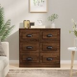 The Living Store Komoda rjavi hrast 70x35,5x67,5 cm inženirski les - Komoda, (21437548) | Shoptok.si