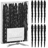  Set Božićnih Ukrasa 12 cm x 10 komada - Crni | shoptok.hr