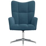  Stolica za opuštanje plava baršunasta | shoptok.hr