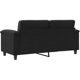  Dvosjed od tkanine crni 140 cm mikrovlakana | shoptok.hr