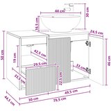  Set namještaja za kupaonicu 2 kom. Staro drvo Konstruirano drvo | shoptok.hr
