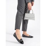 Shelvt Black and white flat ballerinas for women cijene