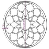  Vrtno ogledalo crno 60 x 3 cm okruglo željezno vanjska upotreba | Eponuda.com