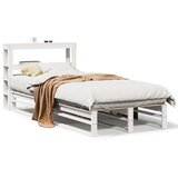 Maison Chic Posteljni okvir - Enojna postelja - Postelja za odrasle brez vzmetnice bel 90x200 cm trdna borovina-J7024, (21766712) | Shoptok.si