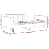  Dnevni krevet crni 90 x 190 cm baršunasti | shoptok.hr