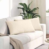 vidaXL Blazine za kavč 2 pcs krema 80 x 40 cm Žametna tkanina | Shoptok.si