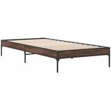  Okvir za krevet smeđi hrast 75x190 cm konstruirano drvo i metal | shoptok.hr