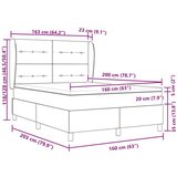 Box Postelja na vzmet z vzmetnico - Temno rjava, 160x200 cm Tkanina, (22051016) | Shoptok.si