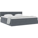  s od storage s uzglavljem Tamno siva 200 x 200 cm Baršun | shoptok.hr