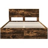  Krevetna konstrukcija s ladicama Dimljeni hrast 150 x 200 cm | shoptok.hr