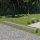 vidaXL Gabionska stena s pokrovi iz pocinkanega jekla 900x50x50 cm Cene