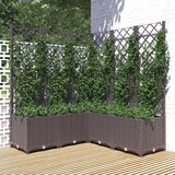  Vrtna sadilica s rešetkom smeđa 120 x 120 x 136 cm PP | shoptok.hr