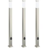  Stupić s utičnicom 3 kom 110 cm nehrđajući čelik IP44 | shoptok.hr