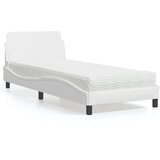 Krevet s madracem Dover bijeli 90 x 190 cm od umjetne kože | Eponuda.com
