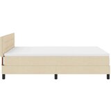  Krevet s opruga kutije s uzglavljem Krema 160 x 200 cm tkanina | shoptok.hr