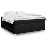 vidaXL Box spring postelja z vzmetnico črna 180x200 cm blago | Shoptok.si