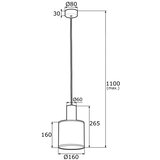  Argon 4248 - Luster na sajli HERMAN 1xE27/15W/230V mesing/crna | Eponuda.com