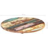  Okrugla stolna ploča 50 cm 25 - 27 mm masivno obnovljeno drvo | shoptok.hr