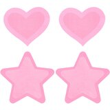 Peekaboos Premium Pasties Hot Pink Glow In The Dark Hearts and Stars Cene