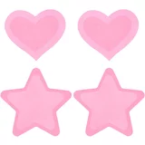 Peekaboos Premium Pasties Hot Pink Glow In The Dark Hearts and Stars