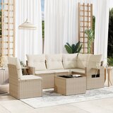 vidaXL 6-dijelni set vrtnih sofa s jastucima bež od poliratana | shoptok.hr