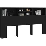  Uzglavlje s ormarićem crno 180 x 19 x 103,5 cm | shoptok.hr