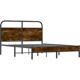  Okvir kreveta bez madraca dimljena boja hrasta 135x190cm drveni | Shoptok.si