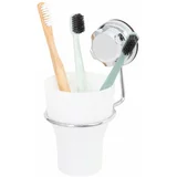 Compactor Metalna samoljepljiva čaša za četkice za zube u srebrnoj boji Bestlock Bath –