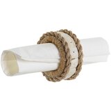  Prstan iz prtička DKD Home Decor Naraven Juta Resin Aluminij 6 x 3 x 6 cm 4 Kosi | Shoptok.si
