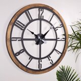 Wallity zidni sat Bunella, 80x80 cm, Crno-braon | ePonuda.com