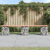 vidaXL Vrtna klop gabion 203x31x42 cm trden les douglas Cene