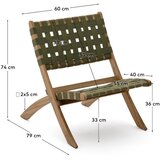 Kave Home Zelen vrtni fotelj iz masivnega lesa Chabeli – | Shoptok.si