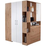 Modern Living Kotna Omara Box, Bela, Barva Hrasta Cene