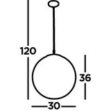 XXXL VISEČA SVETILKA Atom 30/120 cm E27 | Shoptok.si