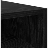 vidaXL Nočna omarica Črni hrast 40 x 40 x 50 cm Konstruiran les | Shoptok.si