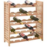 vidaXL Stalak za vino za 25 boca od masivne orahovine 63 x 25 x 73 cm | shoptok.hr