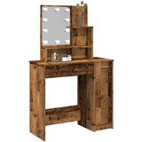  Toaletni stol s LED-om staro drvo 86 5x35x136 cm | shoptok.hr
