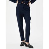 Koton Fabric Trousers High Waist Crop Leg Epaulettes | shoptok.hr
