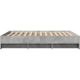  Okvir kreveta boja betona 150x200 cm od konstruiranog drva | Eponuda.com