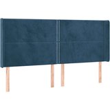 Posteljno vzglavje temno modro 163x16x118/128 cm žamet, (20933748) | Shoptok.si