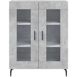 vidaXL Visoka komoda betonsko siva 69,5x34x180 cm inženirski les | Shoptok.si