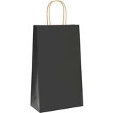  Papirnate vrećice 250 kom s ručkama crne 21x11x36 cm | shoptok.hr