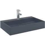  Umivaonik od lijevanih minerala/mramora 60x38x11 cm antracit | shoptok.hr